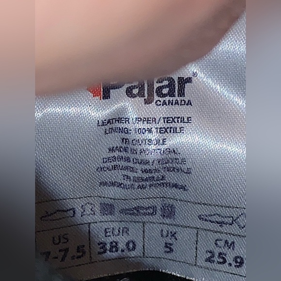 Womens Pajar waterproof suede winter booties, black, side zipper, NWOB, 7.5M - Picture 10 of 10